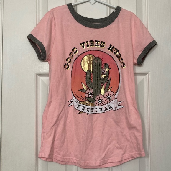 Arizona Jean Company • Good Vibes Music Festival Ringer Tee Pink Size Large - Picture 5 of 6